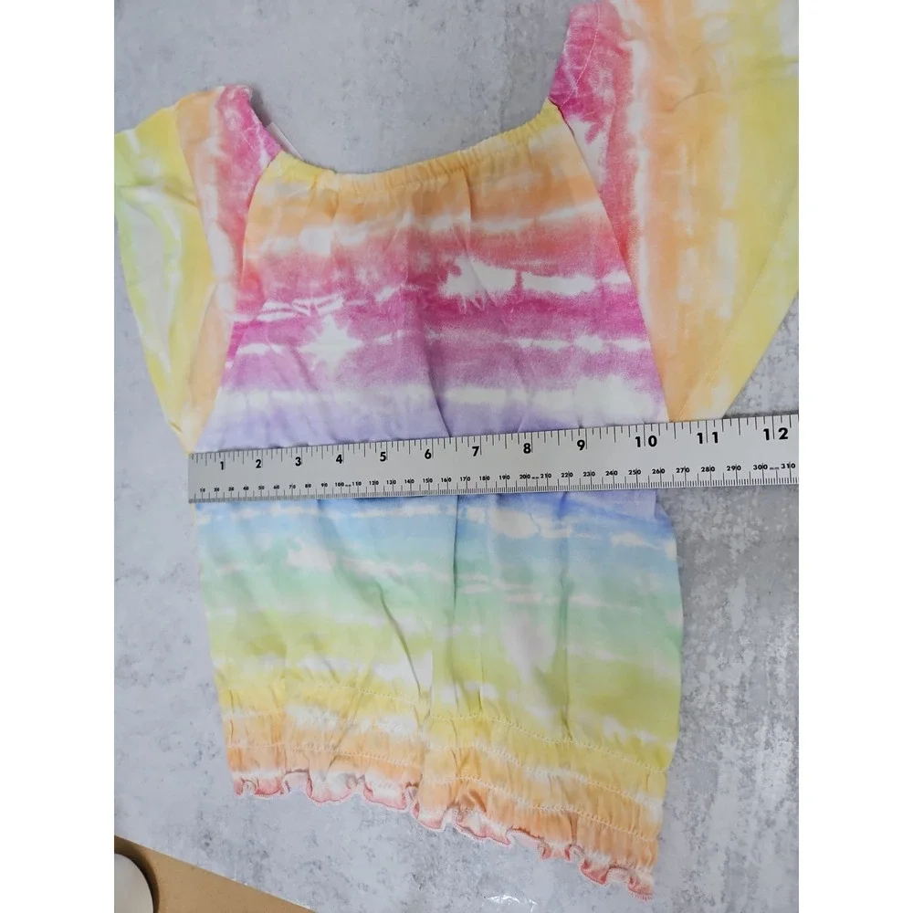 Girls Childrens Place Size Small 5-6 Tie Dye Short Sleeve Top T-Shirt New Tag